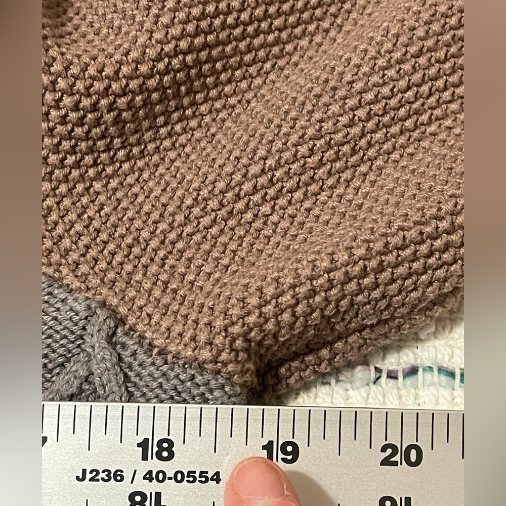 VTG Multicolor Patchwork Cowlneck Tunic Sweater C… - image 12